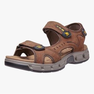 Camel Crown Brown Leather Sandals